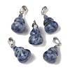 Natural Blue Spot Jasper Pendants G-B127-03P-03-2