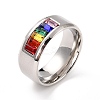 Rainbow Pride Finger Ring RJEW-M140-02P-3