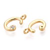 Brass Micro Pave Cubic Zirconia Charms KK-N263-97G-C-2