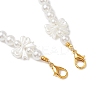 ABS Plastic Imitation Pearl Round & Bowknot White Beaded Purse Chains AJEW-BA00140-5