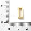 Brass Micro Pave Turquoise Cubic Zirconia Slide Charms KK-A300-12G-3