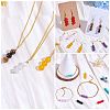 10Pcs Triple Natural Rose Quartz Round Beaded Connector Charms PALLOY-SW00003-07-6