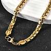 201 Stainless Steel Box Chain Necklaces for Men STAS-V011-01B-G-1-2