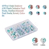 497Pcs 5 Style Rainbow ABS Plastic Imitation Pearl Beads OACR-YW0001-09B-2