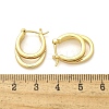 Two-layer Oval Brass Enamel Hoop Earrings EJEW-S252-03B-G-5