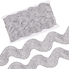 10 Yard Metallic Polyester Wavy Fringe Trim Ribbon SRIB-GF0001-38S-1