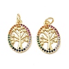 Brass Micro Pave Cubic Zirconia Pendants KK-F930-11G-1