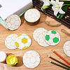 10Pcs Unfinished Blank Wooden Pendants Set for Painting Arts WOOD-CP0001-23A-4