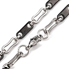 201 Stainless Steel Oval Links Chain Necklace NJEW-F222-38EBP-02-2