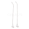 Long Chain with Plastic Pearl Dangle Stud Earrings EJEW-A067-11P-4