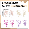 16Pcs 4 Colors Iron Paper Clips AJEW-LP0004-44-2
