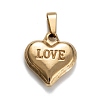 Valentine's Day 201 Stainless Steel Charms STAS-I159-02C-G-1
