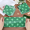 Rectangle Shamrock Clover Print Plastic Cookies Packing Pouches ABAG-WH0038-35B-3
