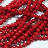 Natural Dyed Mashan Jade Gemstone Bead Strands G-R272-6mm-01-2
