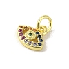 Brass Micro Pave Cubic Zirconia Charms KK-M283-19B-02-2