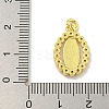 Virgin Mary Theme Rack Plating Brass Micro Pave Cubic Zirconia Pendants KK-C074-70G-03-3