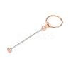 Iron Bar Beadable Keychain Clasps AJEW-R004-02RG-2