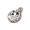 304 Stainless Steel Pave Rhinestone Pendants STAS-G369-14P-2