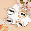 MAKERER 4Pcs 4 Style Alloy Hollow Heart & Ring Hair Pin PHAR-GO0001-01-4