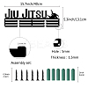 Word JIU JITSU Fashion Iron Medal Hanger Holder Display Wall Rack ODIS-WH0021-038-3