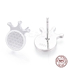 925 Sterling Silver Stud Earrings STER-T004-50S-4