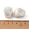 Printed Opaque Acrylic Beads OACR-B054-01P-3