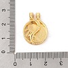 Brass Micro Pave Cubic Zirconia Pendants KK-R100-04G-3
