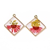 Transparent Clear Epoxy Resin Pendants RESI-L036-11KCG-02-2