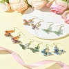 304 Stainless Steel Butterfly Dangle Earrings EJEW-FS00034-4
