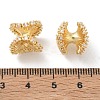 Brass Micro Pave Clear Cubic Zirconia Beads CU-CBA9FFD-09G-2