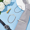 Brass Tie Clip AJEW-FG0003-09-4