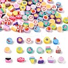 100Pcs 2 Styles Handmade Polymer Clay Beads CLAY-FP0001-11A-4