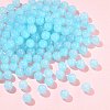 2 Strands Baking Paint Imitation Jade Glass Round Bead Strands DGLA-FS0001-20C-7