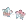 Two Tone Transparent Glass Bead Cap GLAA-H041-01J-2