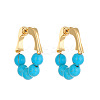 Round Alloy Hoop Earrings WH-WGA45C7-01-1