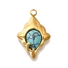 Synthetic Turquoise Pendants LS-STAS-D310-03G-03-1
