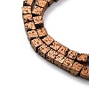 Electroplated Natural Lava Rock Beads Strands G-A256-B01-02F-2
