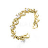 Exquisite Cubic Zirconia Heart Cuff Ring LS-RJEW-N035-057-NF-3