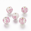 Handmade Printed Porcelain Beads X-PORC-Q201-12mm-3-1