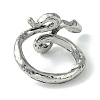Snake Alloy Open Cuff Rings RJEW-K275-63AS-3