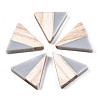 Opaque Resin & Wood Cabochons LS-CRES-N028-001A-B02-1