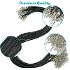 36Pcs Black Waxed Cord Necklace Making NCOR-FS0001-05P-2