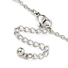 Non-Tarnish 304 Stainless Steel Charm Bracelets for Women BJEW-P334-13A-P-3