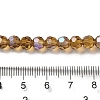 Electroplate Transparent Glass Beads Strands EGLA-A035-T6mm-L04-4