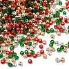 4 Colors 8/0 Christmas MIYUKI Round Rocailles Seed Beads SEED-X0058-16-1