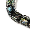 Handmade Dichroic Foil Glass Beads Strands DICH-U001-07H-3