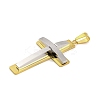 PVD Vacuum Plating 304 Stainless Steel Big Pendants STAS-Z080-01GP-2