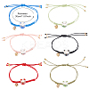 ANATTASOUL 6Pcs 6 Colors Bell Charm Bracelets Set BJEW-AN0001-74-2