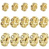 15Pcs 3 Styles Brass Cubic Zirconia Spacer Beads KK-CJ0003-84-1