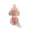 Flocky Resin Pendants RESI-A040-03B-1